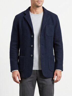 SAND Copenhagen Navy 100% Wool Soft Structured Blazer Sport Coat 40R IT 50
